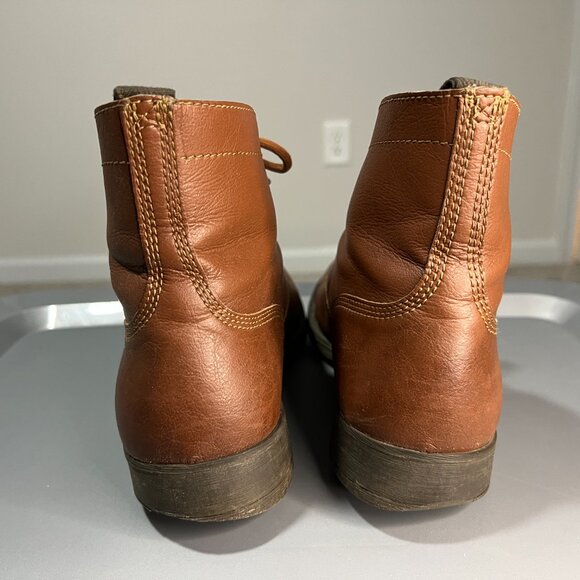 Will's Vegan Store Men's Vegan Leather Work Boots Chestnut/ Brown sz 9 - Picture 7 of 8